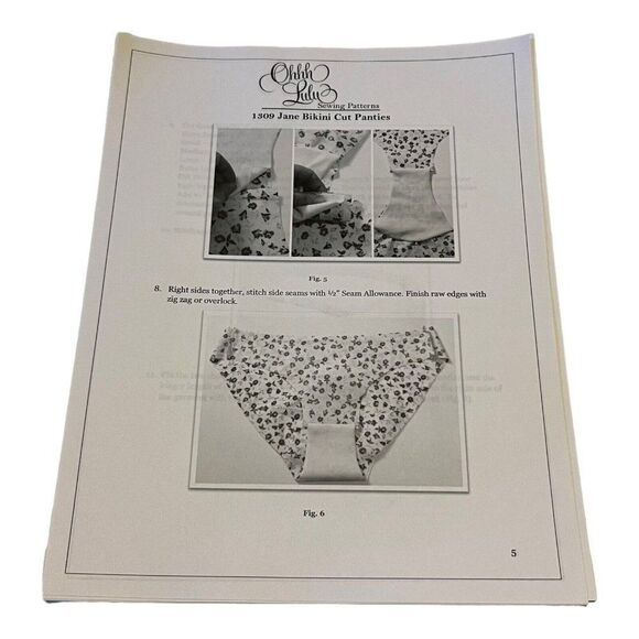 Vintage Re Make 1309 Jane Bikini Cut Panties Sewing Pattern - Picture 4 of 5